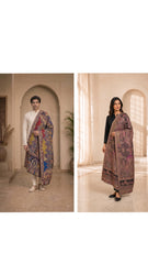 The Kapdakart His & Her Collection Of Semi Pashmina Non Reversible Stole with Premium Box Packaging