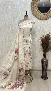 Embroidered Grace organza Unstitched suit