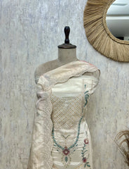 Embroidered Grace organza Unstitched suit