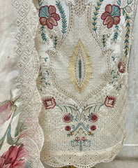 Embroidered Grace organza Unstitched suit
