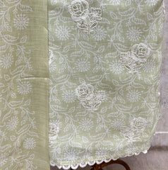 Elegant Linen Floral Unstitched suit