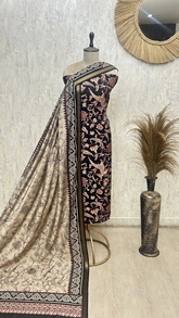 Midnight Floral Elegance Maheshwari unstitched suit