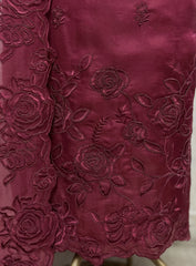 Floral Grace Glass Organza unstitched suit
