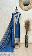 Exquisite Kanjivaram Silk Unstitched Suit