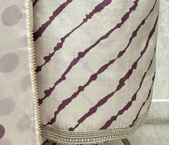 Chic Embroidered Drape Russian Crepe Unstitched Suit