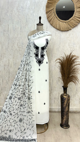 Midnight Floral Elegance Georgette Unstitched suit