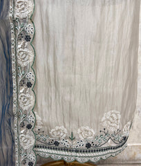 Ethereal Bloom Crush Tissue Unstitched Suits