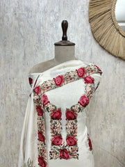 Floral Embroidery Mul cotton Unstitched suit