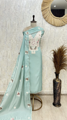 Vintage motid Mul chanderi Unstitched suit