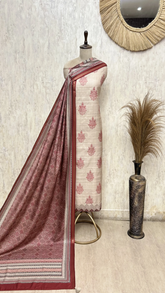 A Symphony of Heritage in Tussar Silk Unstitched Suits
