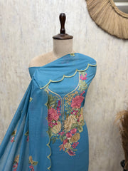 Natural Luster Of Mul Chanderi Unstitched Suits