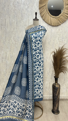 Mint Printed Cotton Unstitched suit