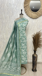 Mint Printed Cotton Unstitched suit