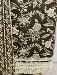 Floral print Cotton unstitched suit