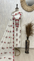 Elegance Mul chanderi Unstitched suit