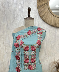 Elegance Mul chanderi Unstitched suit