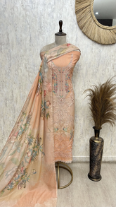 Peach Garden Embroidered Unstitched suit