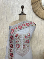 Midnight Floral Embroidered Unstitched suit