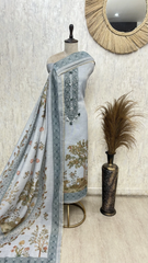 Subtle Charm Design Linen Unstitched suit