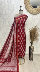 Indigo Paisley Grace Maheshwari Unstitched suit