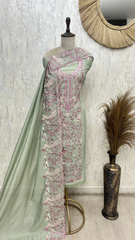 Floral Mul chanderi Unstitched suit