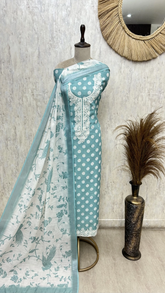 Polka Grace Ensemble Linen Unstitched suit