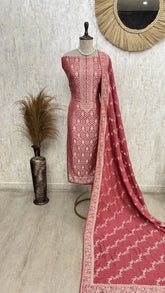 Pashmina jacquard weaving unstitched suit