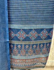 Rustic Patchwork Linen Unstitched suit