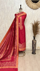Ethereal Grandeur Fine Cotton silk Unstitched Suits