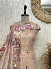 Timeless Ethnic Elegance Crush tissue Unstitched suit