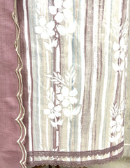 Dusty Rose Embroidered Cotton Unstitched suit