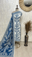 Midnight Floral Printed Muslin Unstitched suit