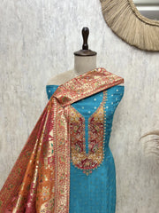 Timeless Grandeur Dola Silk Unstitched Suits