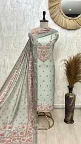 Elegant Printed Maheshwari Unstitched Suit