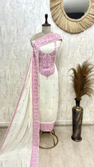 Mul Chikankari Unstitched Suit