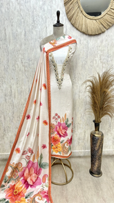 Floral Muslin Unstitched suit