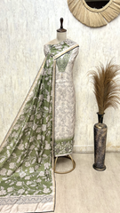 Botanical Poetry Tussar Unstitched Suits