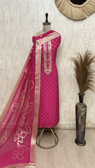 Regal Dola Silk with Organza Elegance Unstitched Suits