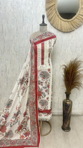 Traditional Pop Hues Mul chanderi Unstitched suit