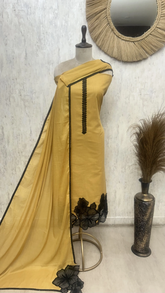 Elegant Ethnic Vibes Linen Cotton Unstitched suit