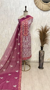 Ethereal Beauty Of Mul Chanderi Unstitched Suit