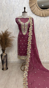 Sequence Work On Onex Unstitched Suit Set