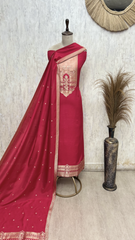 Zari Mahal – Tussar Silk Unstitched Suit