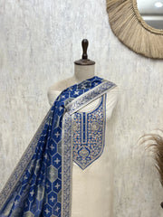 A Tale in Fine Detailing of Tissue Organza Unstitched Suits