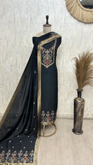 The Poetry of Heritage Embroidery Tussar Silk Unstitched Suits