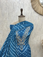 The Artful Allure Of Tafetta Silk Unstitched Suits
