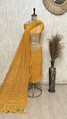 Zari-Encrusted Elegance Tafetta Silk Unstitched Suits