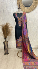 Kashmiri Kani Silk Unstitched Suit