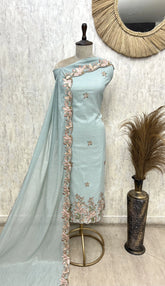 Blooming Chanderi Tale Unstitched Suit