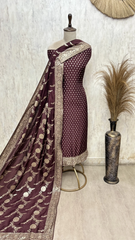 Alluring Dola Silk Unstitched Suits